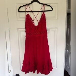 Brand new - free people - dress - cherry red - L
